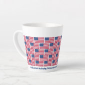 Patriottische USA-vlag-hospitabiliteit Latte Mok (Linkerhoek)