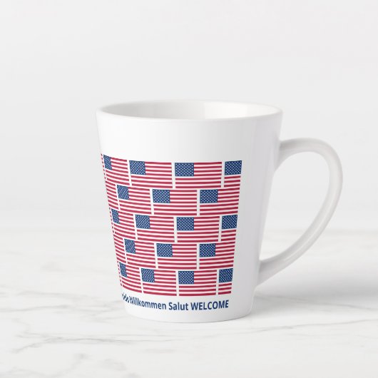 Patriottische USA-vlag-hospitabiliteit Latte Mok (Rechts)