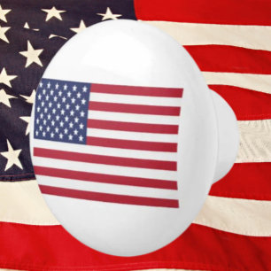 Patriottische USA Vlag Keramische Knop – Amerikaan