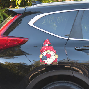 Patriottische USA-vlag tuin kabouters sterren stre Sticker