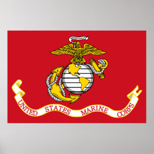 Patriottische USMC-vlag Poster