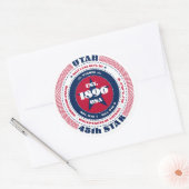 Patriottische Utah Circle Design Sticker (Envelop)