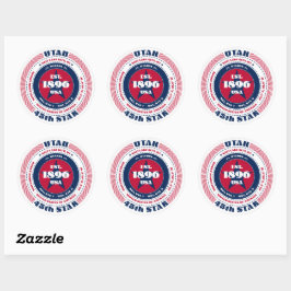 Patriottische Utah Circle Design Sticker