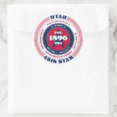 Patriottische Utah Circle Design Sticker (Tas)