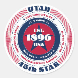 Patriottische Utah Circle Design Sticker