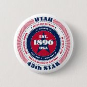 Patriottische Utah Circle met State Details Ronde Button 5,7 Cm (Voorkant)