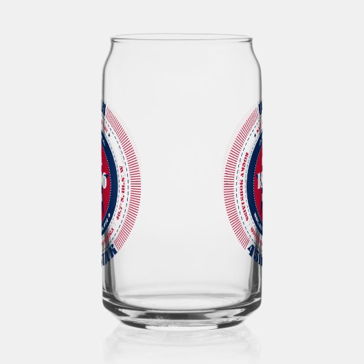 Patriottische Utah Typography Drinkware Set Blikvorm Glas (Rechts)