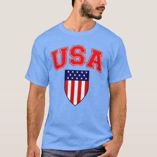 Patriottische V S A Amerikaanse Vlag Schild T-shirt