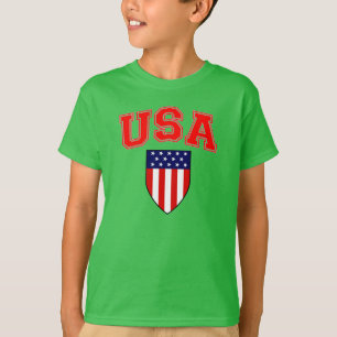 Patriottische V.S. Amerikaanse Vlag Schild T-shirt