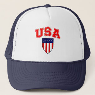 Patriottische V.S. Amerikaanse Vlag Schild Trucker Pet