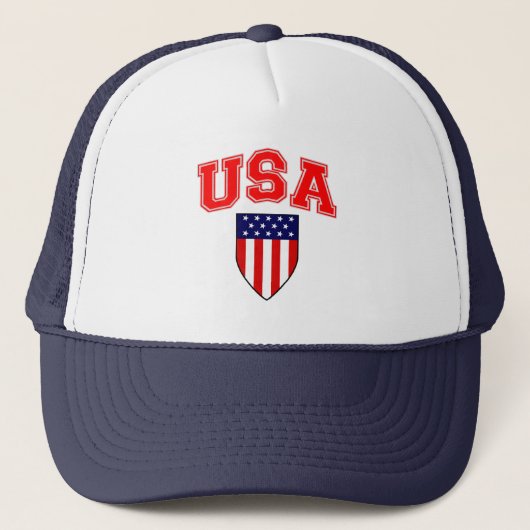Patriottische V.S. Amerikaanse Vlag Schild Trucker Pet (Voorkant)