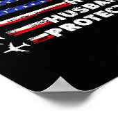 Patriottische Vader Beschermer Vader VS Vlag Poster (Hoek)
