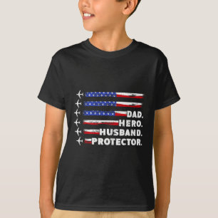 Patriottische Vader Beschermer Vader VS Vlag T-shirt