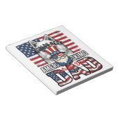 Patriottische vader kabouter vintage vector shirt notitieblok (Schuin)