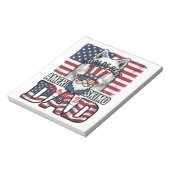 Patriottische vader kabouter vintage vector shirt notitieblok (Linkerzijde)
