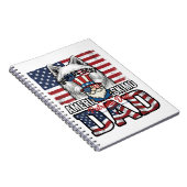 Patriottische vader kabouter vintage vector shirt  notitieboek (Rechterzijde)