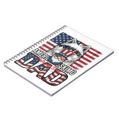 Patriottische vader kabouter vintage vector shirt  notitieboek (Linkerzijde)