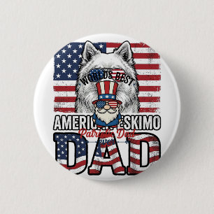 Patriottische vader kabouter vintage vector shirt  ronde button 5,7 cm