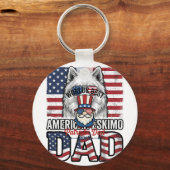Patriottische vader kabouter vintage vector shirt  sleutelhanger (Voorkant)