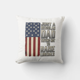 Patriottische Vader Vintage Vlag Citaat Shirt Ontw Kussen