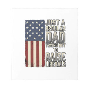 Patriottische Vader Vintage Vlag Citaat Shirt Ontw Notitieblok