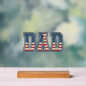 Patriottische Vader Vlag Lettering Vector Ontwerp_ Acryl Bord (Neutraal)
