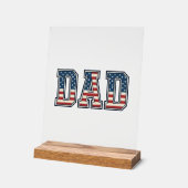 Patriottische Vader Vlag Lettering Vector Ontwerp_ Acryl Bord (Hoek)