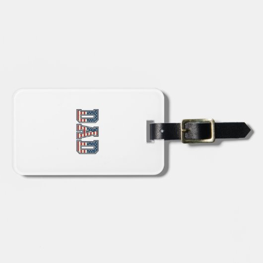 Patriottische Vader Vlag Lettering Vector Ontwerp_ Bagagelabel (Voorkant horizontaal)