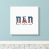 Patriottische Vader Vlag Lettering Vector Ontwerp_ Canvas Afdruk (Insitu (Houten vloer))
