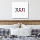 Patriottische Vader Vlag Lettering Vector Ontwerp_ Canvas Afdruk (Insitu (Slaapkamer))