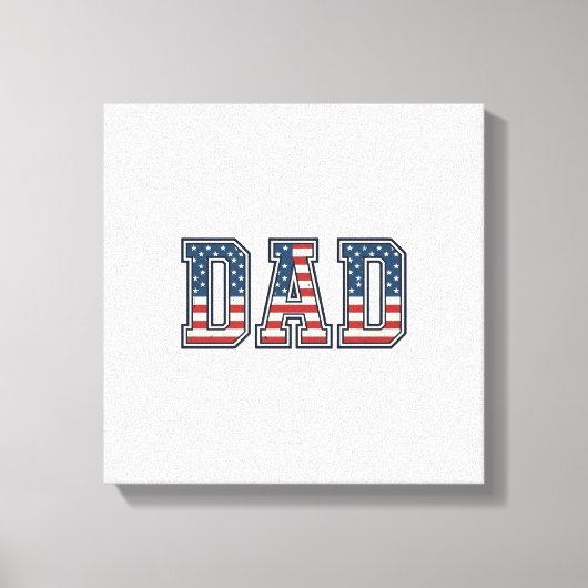 Patriottische Vader Vlag Lettering Vector Ontwerp_ Canvas Afdruk (Voorkant)