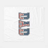 Patriottische Vader Vlag Lettering Vector Ontwerp_ Fleece Deken (Voorkant (Horizontaal))
