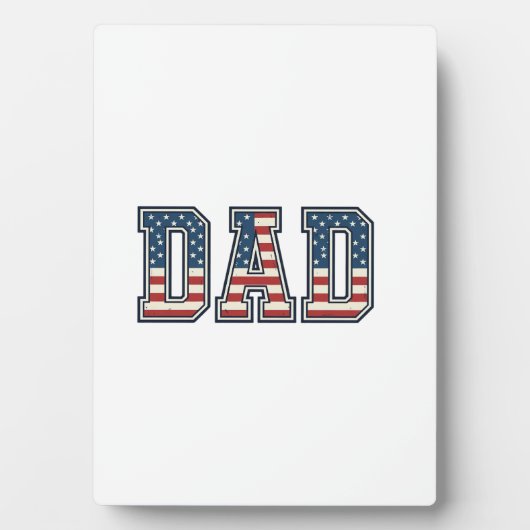 Patriottische Vader Vlag Lettering Vector Ontwerp_ Fotoplaat (voorkant)