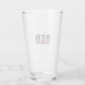 Patriottische Vader Vlag Lettering Vector Ontwerp_ Glas (Achterkant)