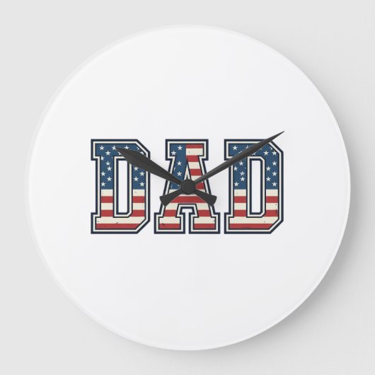 Patriottische Vader Vlag Lettering Vector Ontwerp_ Grote Klok (Voorkant)