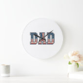 Patriottische Vader Vlag Lettering Vector Ontwerp_ Grote Klok (Huis)