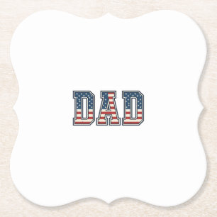 Patriottische Vader Vlag Lettering Vector Ontwerp_ Kartonnen Onderzetters