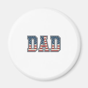 Patriottische Vader Vlag Lettering Vector Ontwerp_ Magneet
