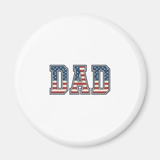 Patriottische Vader Vlag Lettering Vector Ontwerp_ Magneet (Voorkant)