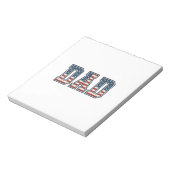 Patriottische Vader Vlag Lettering Vector Ontwerp_ Notitieblok (Linkerzijde)