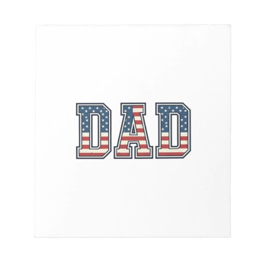 Patriottische Vader Vlag Lettering Vector Ontwerp_ Notitieblok (Voorkant)