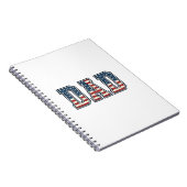 Patriottische Vader Vlag Lettering Vector Ontwerp_ Notitieboek (Rechterzijde)