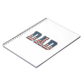 Patriottische Vader Vlag Lettering Vector Ontwerp_ Notitieboek (Linkerzijde)