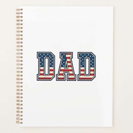 Patriottische Vader Vlag Lettering Vector Ontwerp_ Planner (Voorkant)