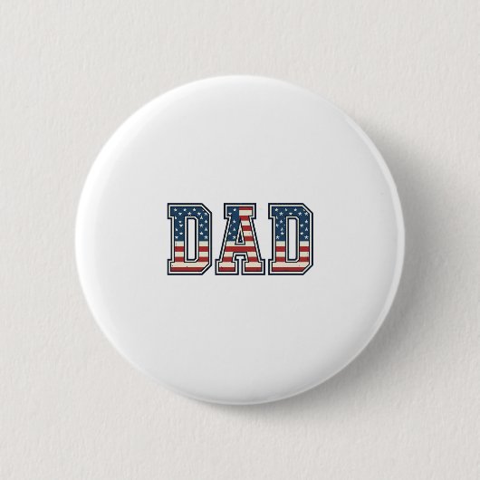 Patriottische Vader Vlag Lettering Vector Ontwerp_ Ronde Button 5,7 Cm (Voorkant)