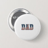 Patriottische Vader Vlag Lettering Vector Ontwerp_ Ronde Button 5,7 Cm (Voorkant /achterkant)
