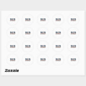 Patriottische Vader Vlag Lettering Vector Ontwerp_ Ronde Sticker (Vel)
