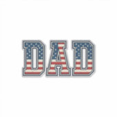 Patriottische Vader Vlag Lettering Vector Ontwerp_ Sticker (Voorkant)
