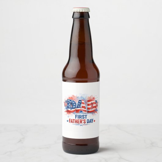 Patriottische Vaderdag Bier Etiket (Voorkant)