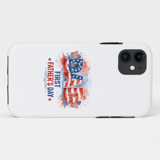 Patriottische Vaderdag Case-Mate iPhone Case (Achterkant (horizontaal))